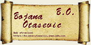 Bojana Otašević vizit kartica